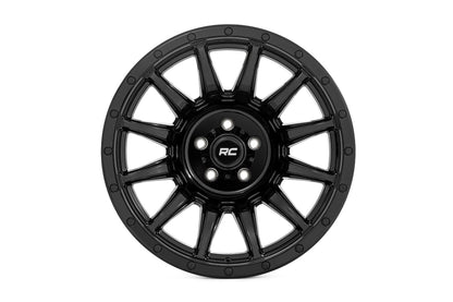 Rough Country 90200912B Rough Country 90 Series Wheel | One-Piece | Gloss Black | 20x9 | 6x5.5 | 0mm