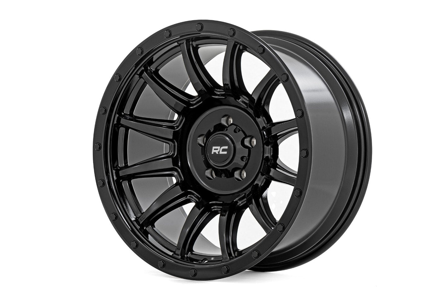 Rough Country 90200912B Rough Country 90 Series Wheel | One-Piece | Gloss Black | 20x9 | 6x5.5 | 0mm