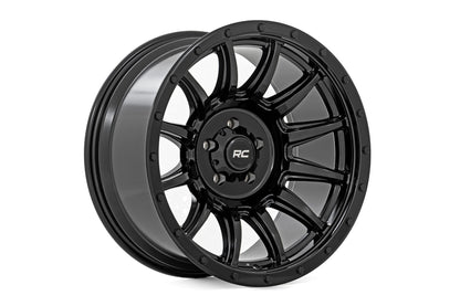 Rough Country 90180912B Rough Country 90 Series Wheel | One-Piece | Gloss Black | 18x9 | 6x5.5 | 0mm