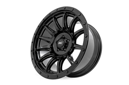 Rough Country 90201811B Rough Country 90 Series Wheel | One-Piece | Gloss Black | 20x10 | 8x170 | -19mm
