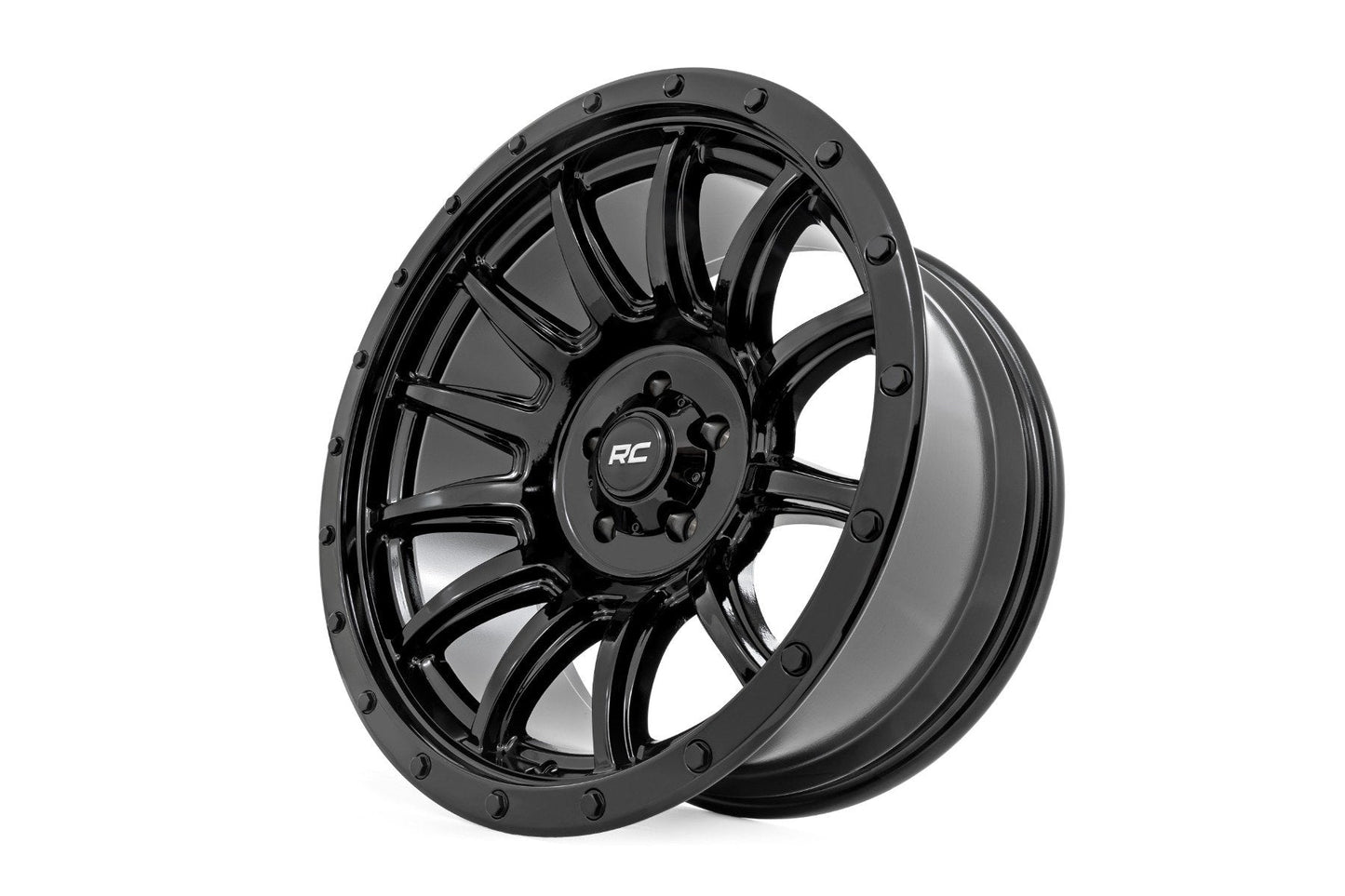 Rough Country 90180912B Rough Country 90 Series Wheel | One-Piece | Gloss Black | 18x9 | 6x5.5 | 0mm
