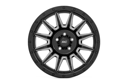 Rough Country 90201812M Rough Country 90 Series Wheel | One-Piece | Gloss Black w/machined spokes | 20x10 | 6x5.5 | -19mm