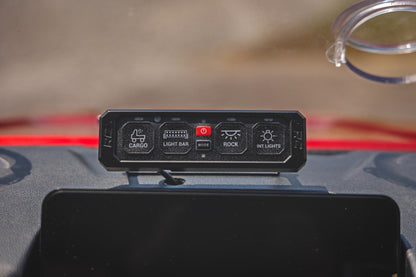 Rough Country 70965 4 Gang Switch Panel | RGB Backlit Buttons | Multifunction Modes