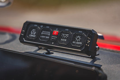 Rough Country 70965 4 Gang Switch Panel | RGB Backlit Buttons | Multifunction Modes