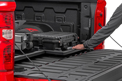 Rough Country 10209 Truck Bed Cargo Storage Tray | Easy Access | Long Bed Storage Tray