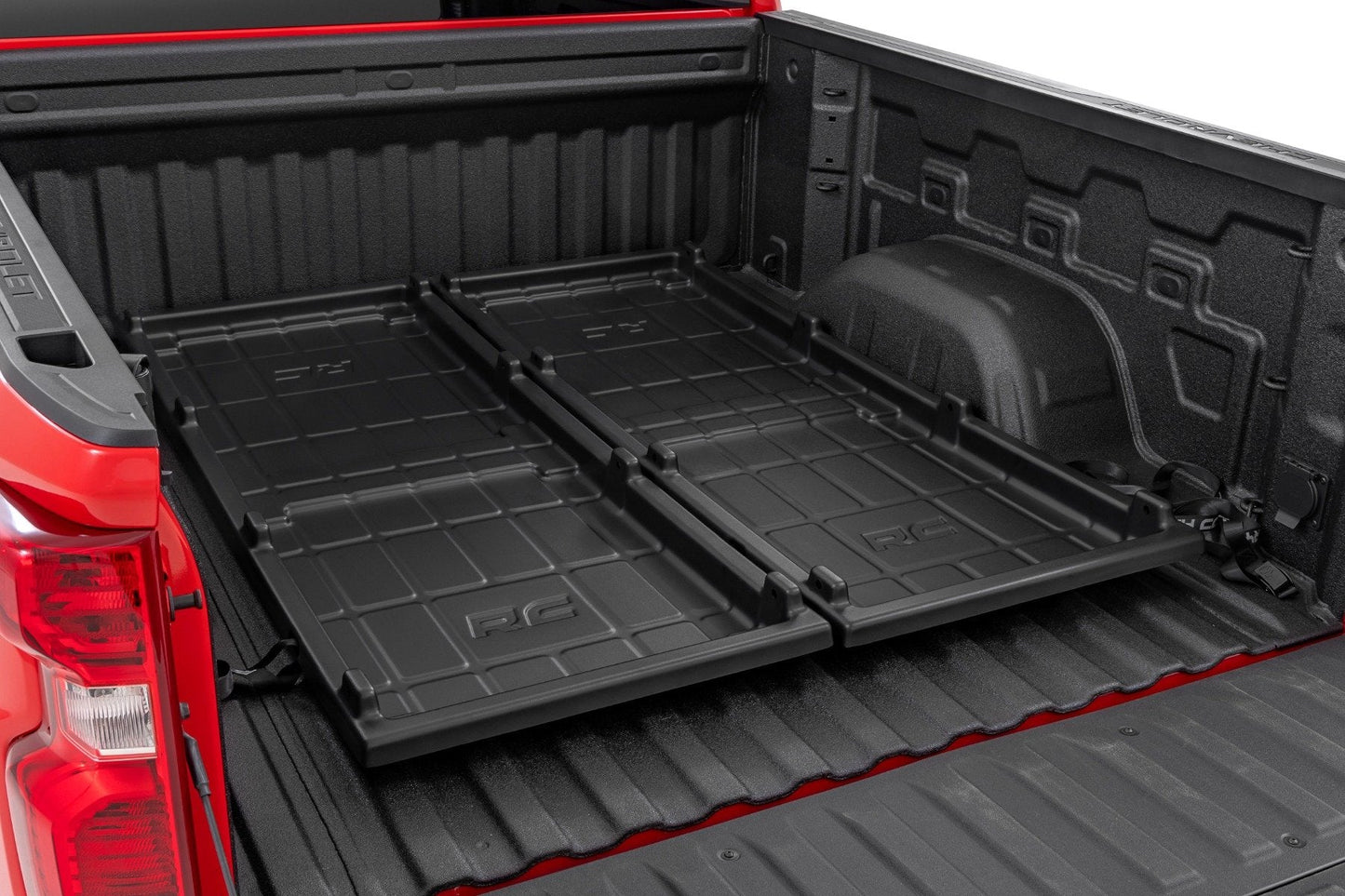 Rough Country 10209 Truck Bed Cargo Storage Tray | Easy Access | Long Bed Storage Tray