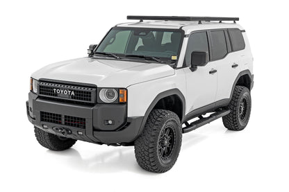 Rough Country 21018 Oval Nerf Steps | Black | Toyota Land Cruiser 4WD (2024-2025)