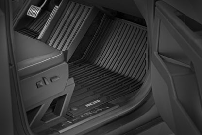 Rough Country FF-71502 Flex-Fit Floor Mats | FR & RR | Tesla /Cybertruck 4WD (2024-2025)