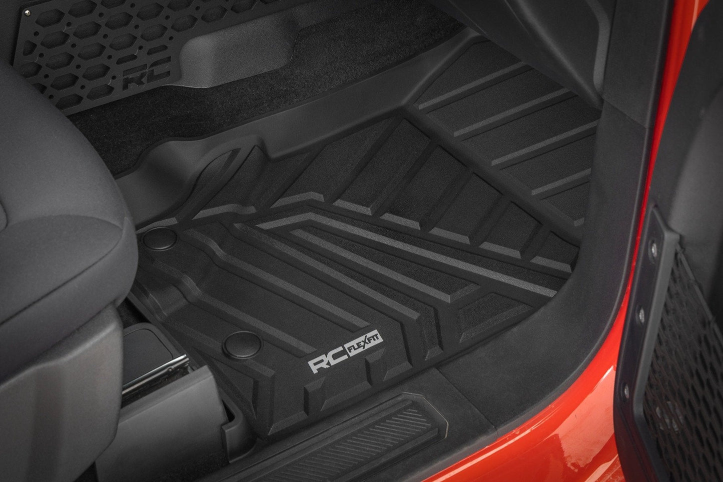 Rough Country FF-51602 Floor Mats | Front & Rear | Ford Bronco 4WD (2021-2025)