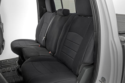Rough Country 91068 Seat Covers | FR Bucket RR Full bench | Ram 1500 (09-18)/2500 (11-18)/3500 (11-18)