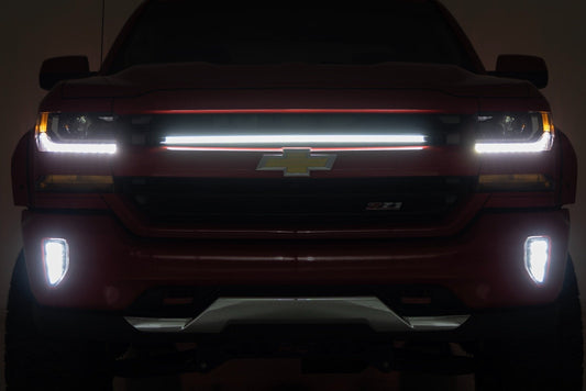 Rough Country 70992 LED Light Kit | Grille Mount | 30 Inch DRL | Chevy Silverado 1500 (16-18)