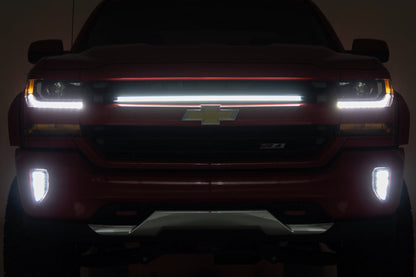 Rough Country 70992 LED Light Kit | Grille Mount | 30 Inch DRL | Chevy Silverado 1500 (16-18)