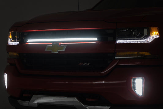 Rough Country 70992 LED Light Kit | Grille Mount | 30 Inch DRL | Chevy Silverado 1500 (16-18)
