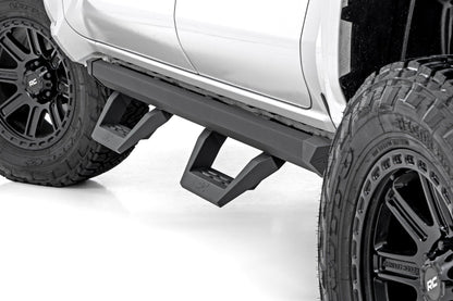 Rough Country 73004 SRX2 Adjustable Aluminum Steps | Double Cab | Toyota Tacoma 2WD/4WD (24-25)