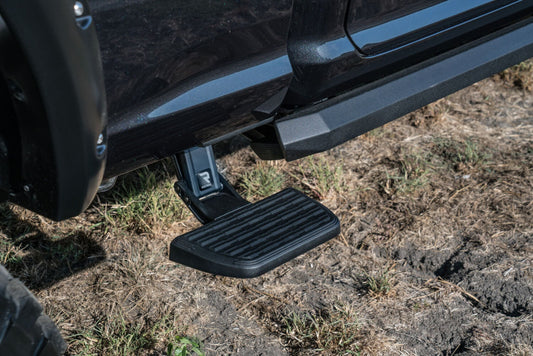AMP Research 75419-01A Bedstep®2 Flip Down Side Bumper Step 2019-2024 Ram 3500, Dually, 8 ft Bed