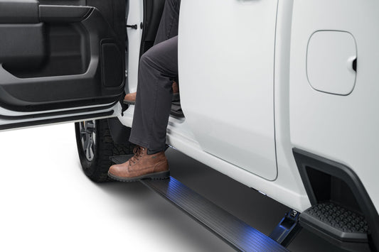 AMP Research 76254-01A PowerStep Electric Running Boards Plug N Play System for 2019-2021 Chevrolet/GMC Silverado/Sierra 1500, 22 Silverado LTD/Sierra Limited, 20-22 Chevrolet Silverado/GMC Sierra 2500/3500, Double and Crew Cab