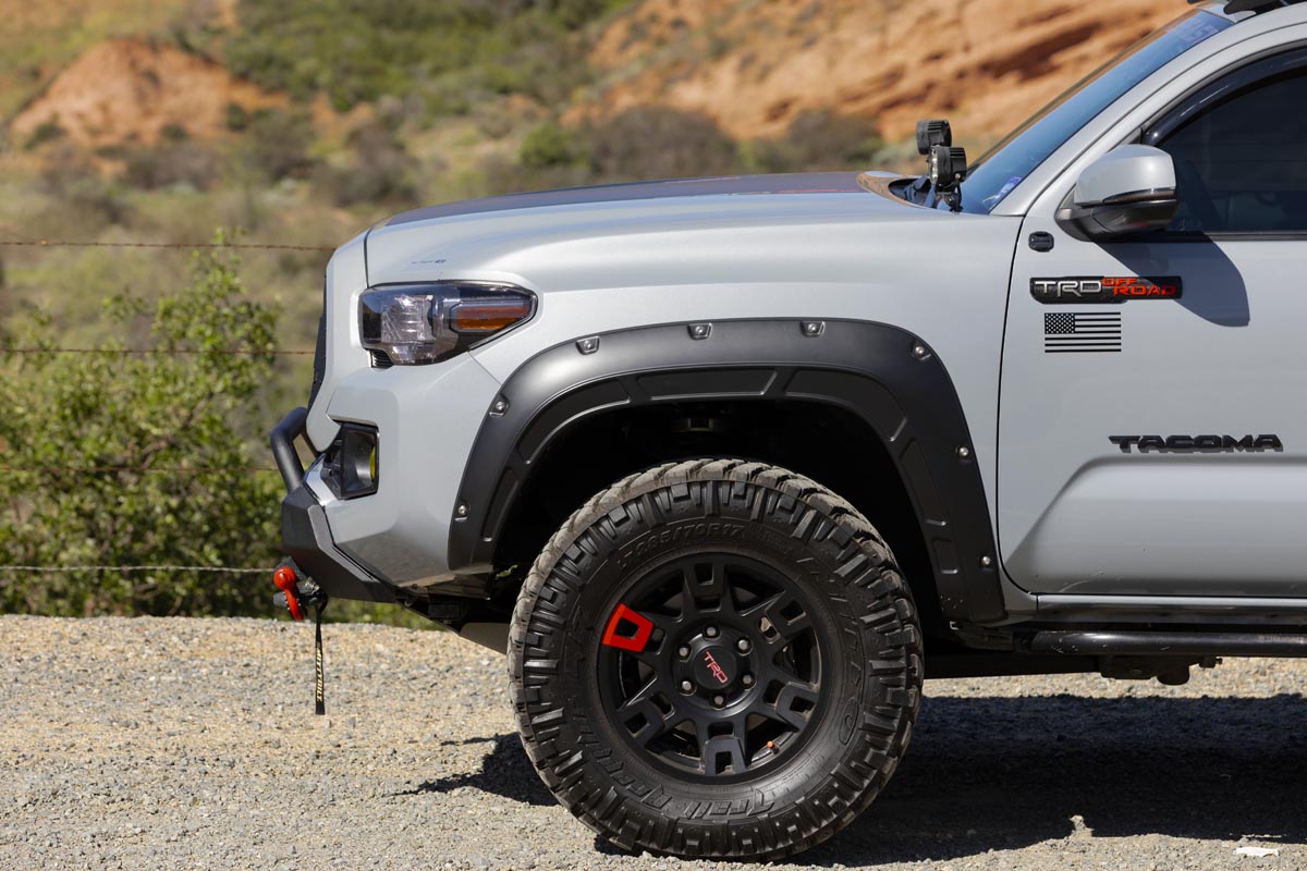 Rough Country A-T11621-8W7 Fender Flares | Defender | 8W7 Blue Crush | Toyota Tacoma 2WD/4WD (2016-2023)