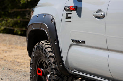 Rough Country A-T11621-202 Fender Flares | Defender | 202 Black Onyx | Toyota Tacoma 2WD/4WD (2016-2023)