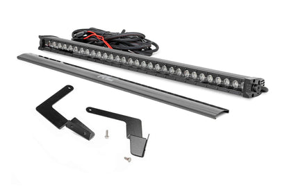 Rough Country 70619BLDRL LED Light Kit | Lower Grille Mount | 30" Black Single Row | White DRL | Toyota Tacoma (16-23)