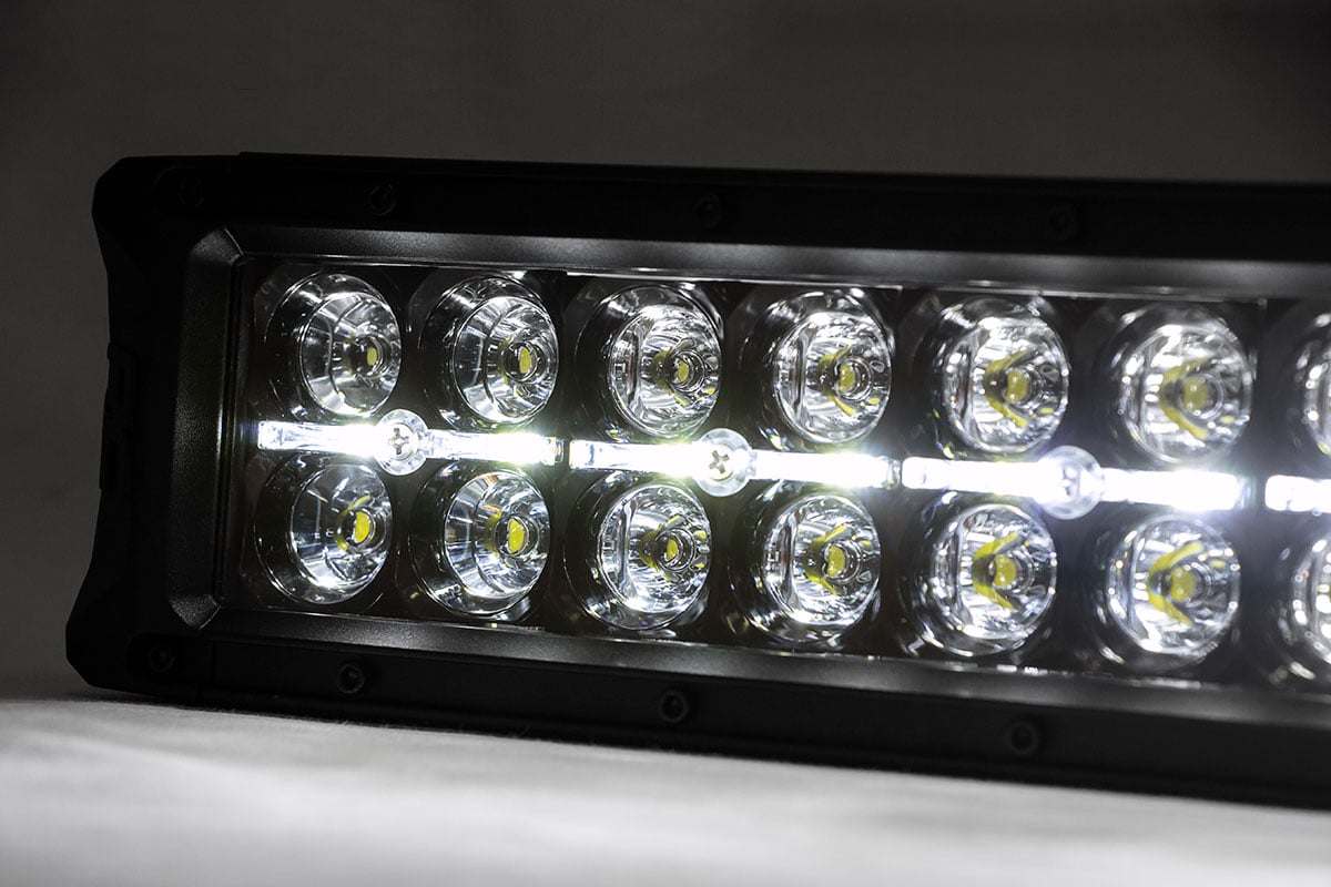 Rough Country 72930BD 30 Inch Black Series LED Light Bar | Curved | Dual Row | Cool White DRL