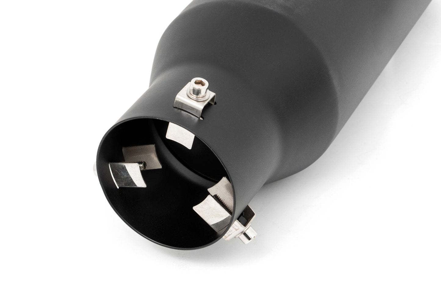 Rough Country 96004A Exhaust Tip | Black | RC Logo | 2.5-3.125 Inch Pipe