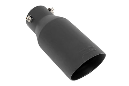 Rough Country 96004A Exhaust Tip | Black | RC Logo | 2.5-3.125 Inch Pipe