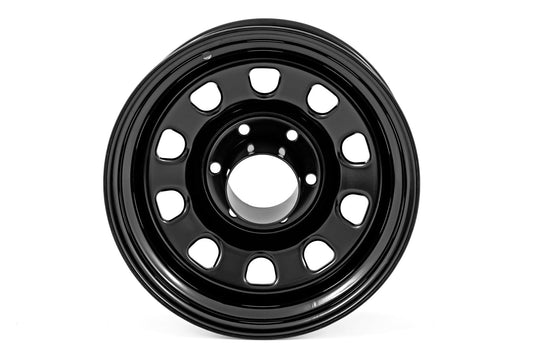 Rough Country RC51-7873 Steel Wheel | Black | 17x9 | 5x5 | 3.30 Bore | -12