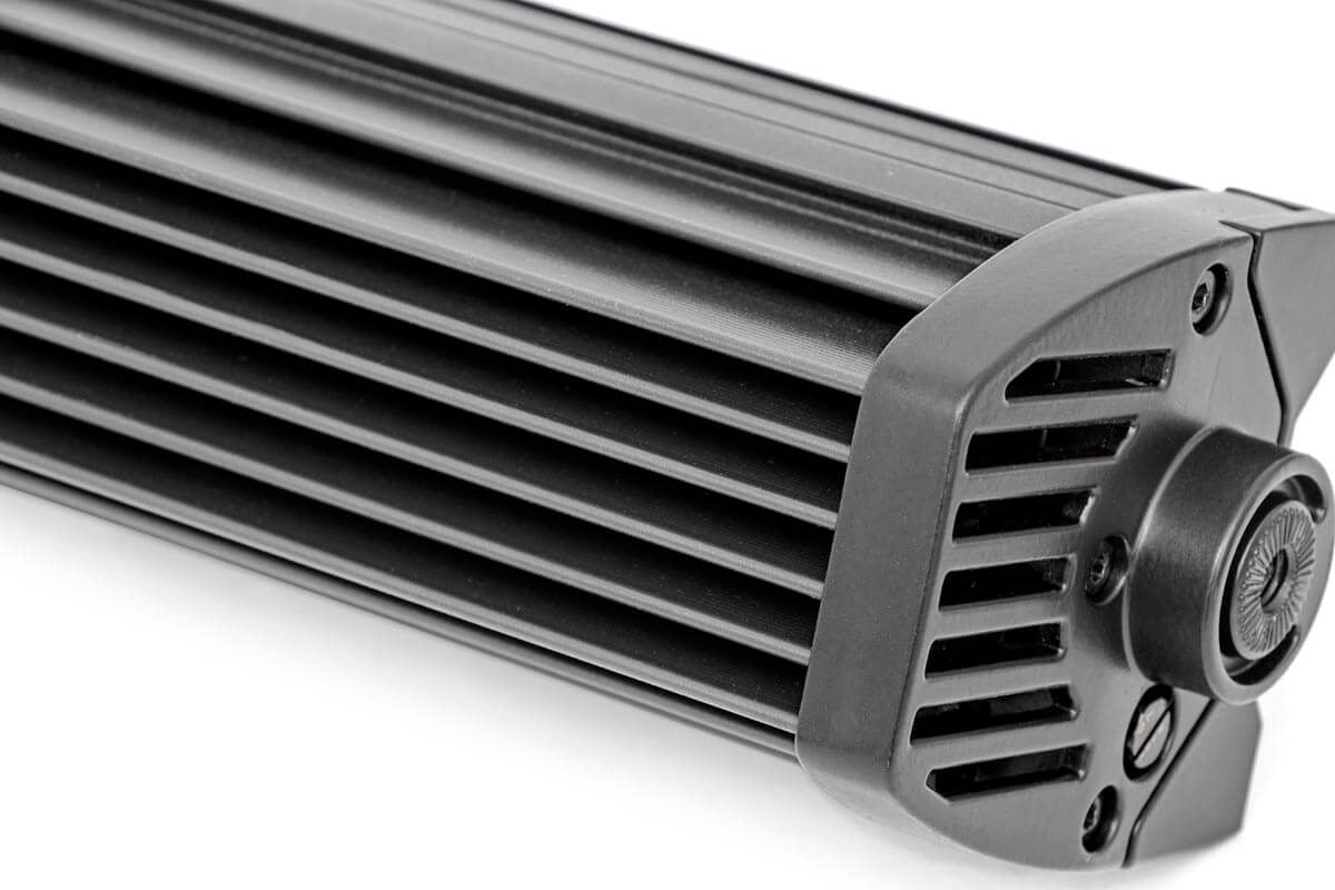 Rough Country 72954BD 54 Inch Black Series LED Light Bar | Curved | Dual Row | Cool White DRL