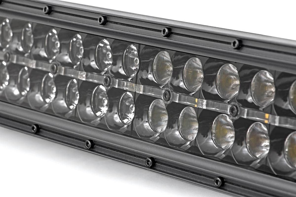 Rough Country 70912BD 12 Inch Black Series LED Light Bar | Dual Row | White DRL