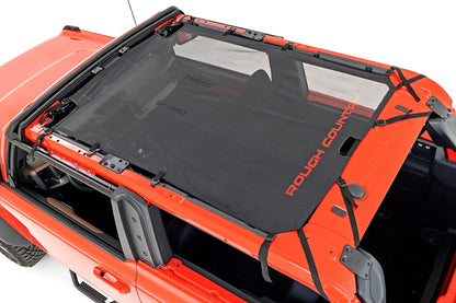 Rough Country 85116 Mesh Bikini Top Plus | Black | Ford Bronco 4WD (2021-2025)