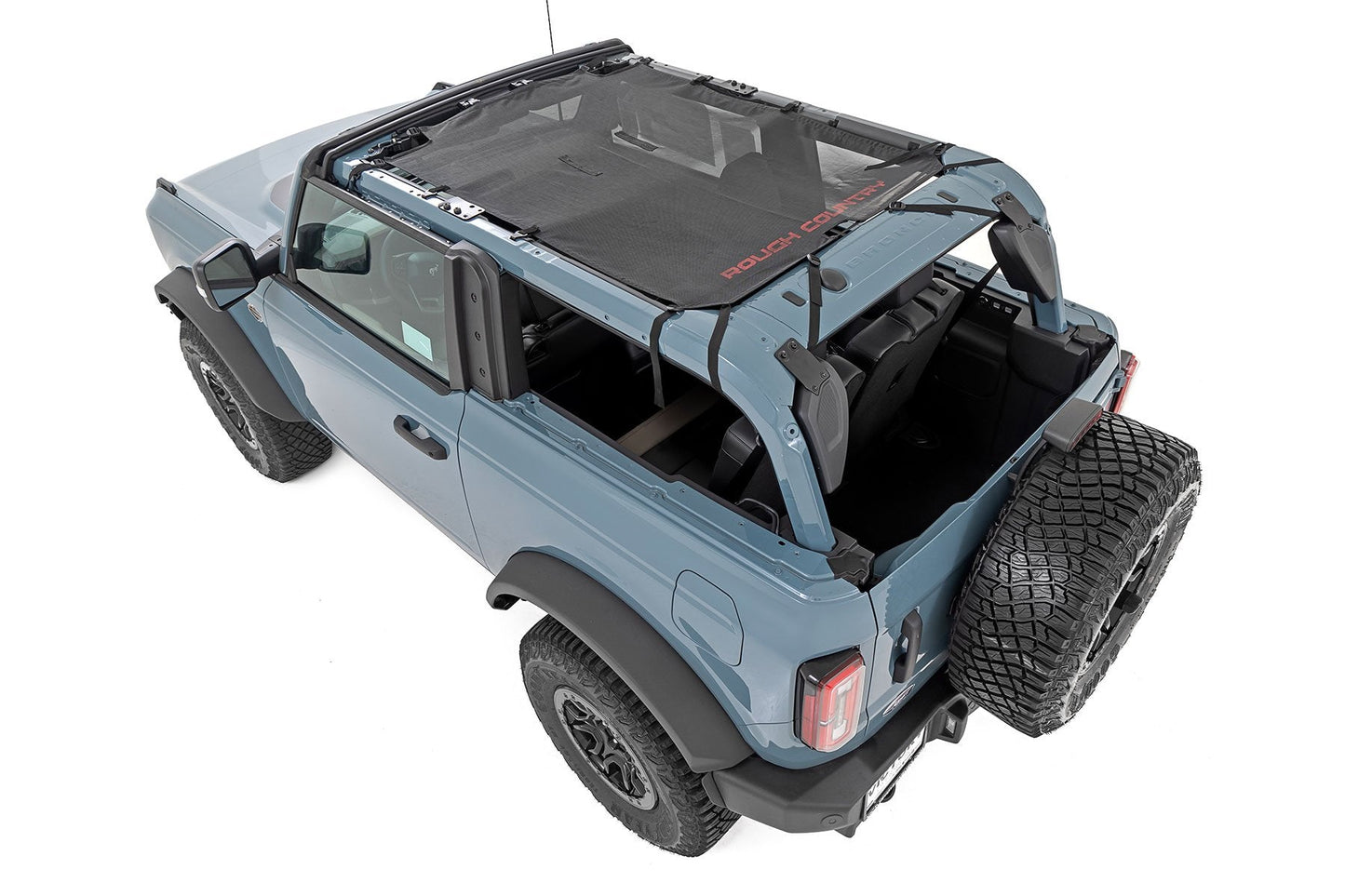 Rough Country 85116 Mesh Bikini Top Plus | Black | Ford Bronco 4WD (2021-2025)
