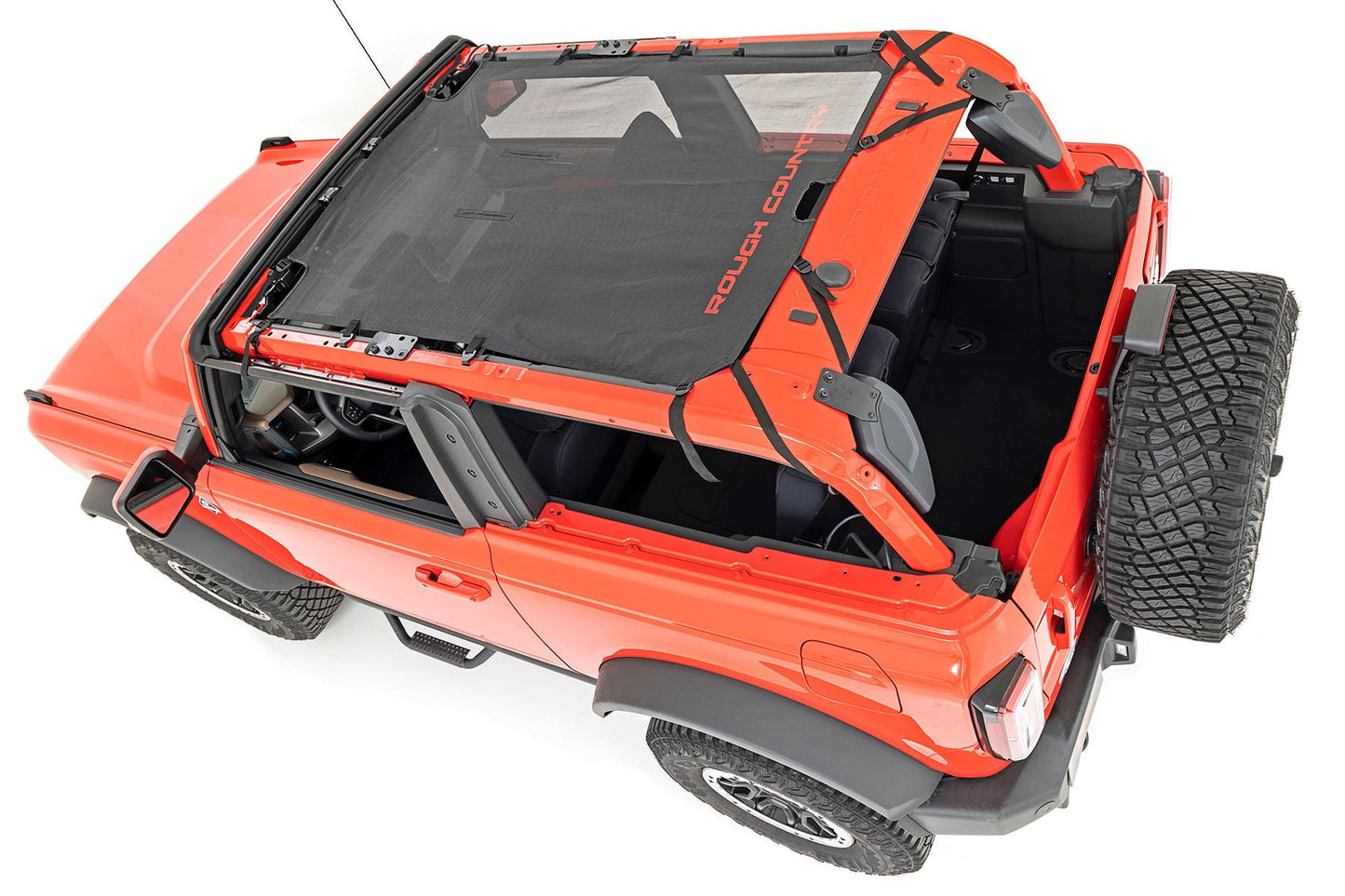 Rough Country 85116 Mesh Bikini Top Plus | Black | Ford Bronco 4WD (2021-2025)