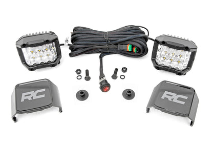 Rough Country 71050 LED Light Kit | Ditch Mount |  2" Chrome Pair | Wide | Ford Bronco 4WD (21-25)