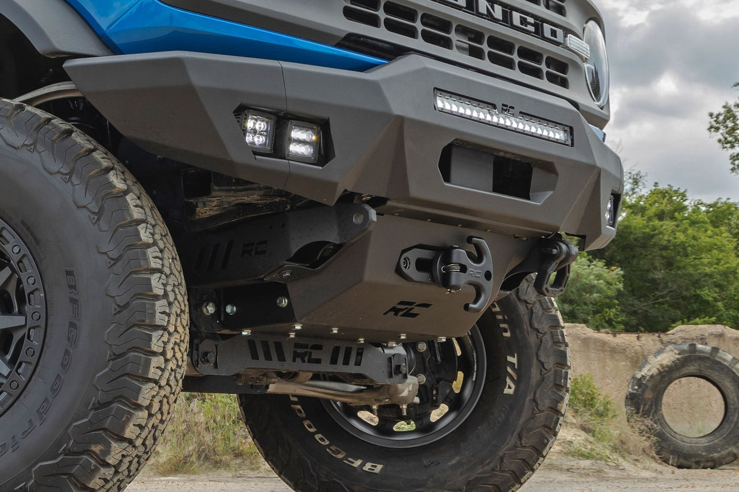 Rough Country 51058 Hidden Winch Mount | 9500S | Ford Bronco 4WD (2021-2025)