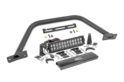 Rough Country 51118 Safari Bar | 12" LED Light Bar | Black | Dual Row | OE Modular Steel | Ford Bronco (21-25)