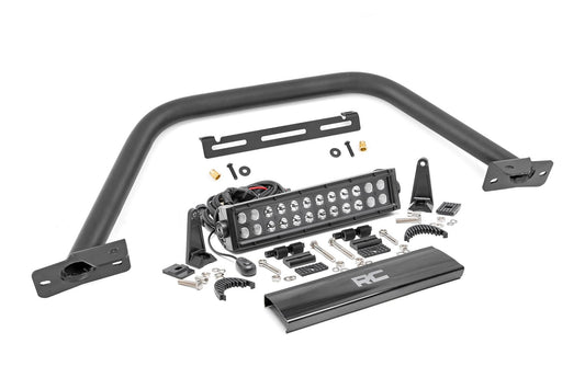 Rough Country 51118 Safari Bar | 12" LED Light Bar | Black | Dual Row | OE Modular Steel | Ford Bronco (21-25)