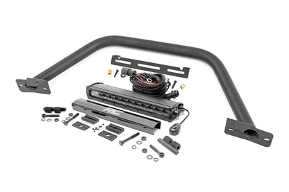 Rough Country 51116 Safari Bar | 12" LED Light Bar | Black | Single Row | OE Modular Steel | Ford Bronco (21-25)