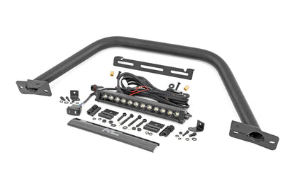 Rough Country 51117 Safari Bar | 12" LED Light Bar | Black | DRL | Single Row | OE Modular Steel | Ford Bronco (21-25)