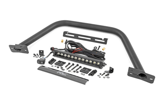 Rough Country 51117 Safari Bar | 12" LED Light Bar | Black | DRL | Single Row | OE Modular Steel | Ford Bronco (21-25)