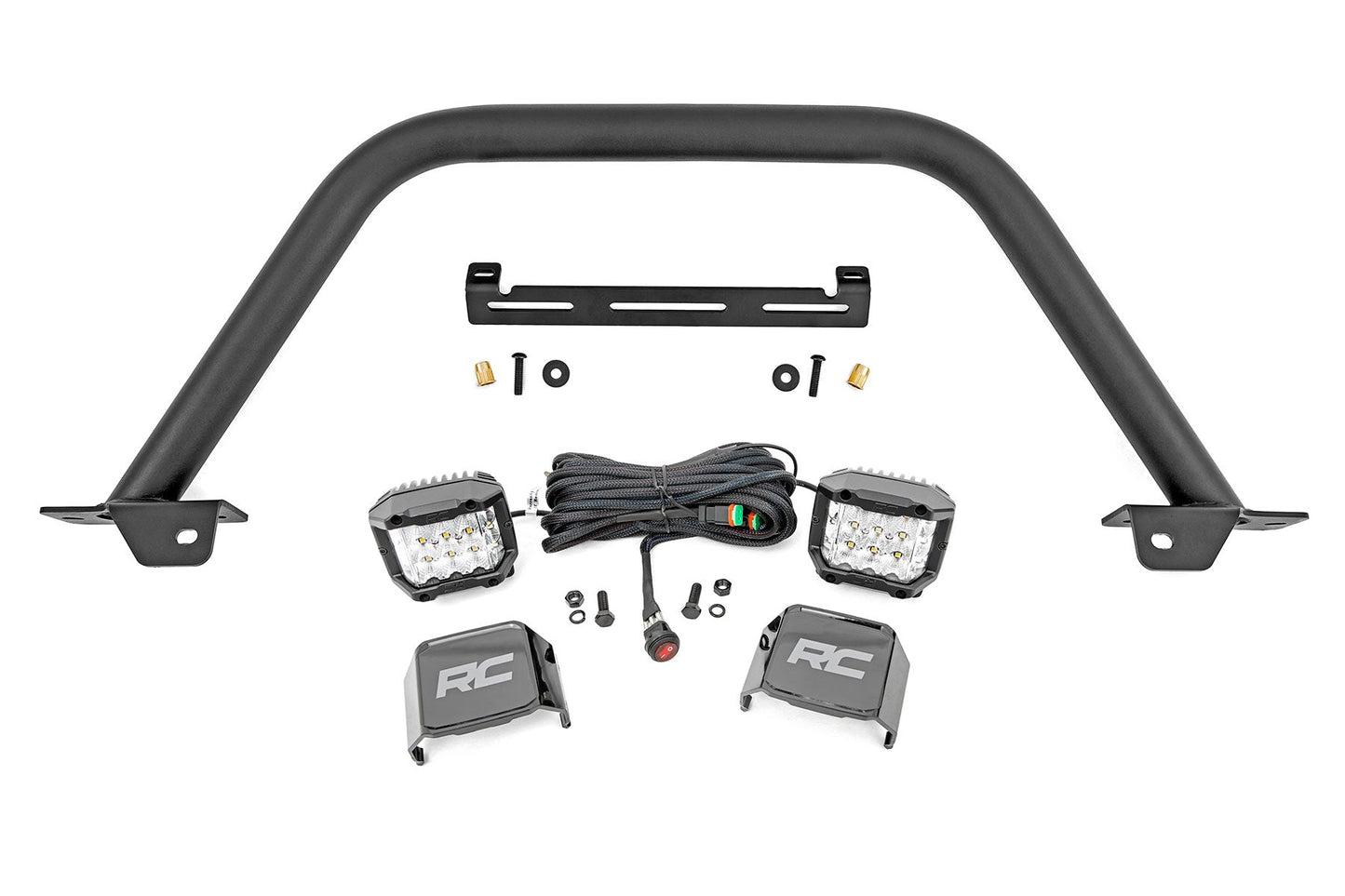 Rough Country 51114 Safari Bar | 3" OSRAM (Pair) | Wide | OE Modular Steel | Ford Bronco (21-25)
