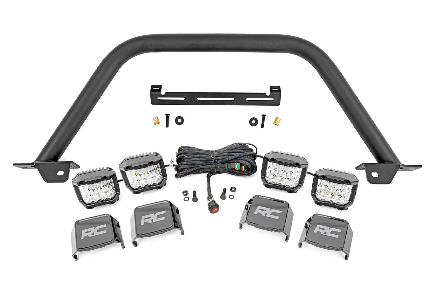 Rough Country 51115 Safari Bar | 3" OSRAM (Quad) | Wide | OE Modular Steel | Ford Bronco (21-25)