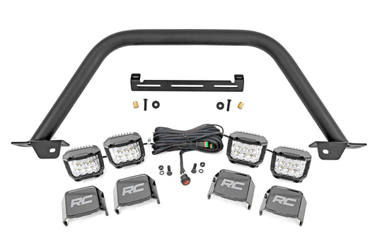 Rough Country 51115 Safari Bar | 3" OSRAM (Quad) | Wide | OE Modular Steel | Ford Bronco (21-25)