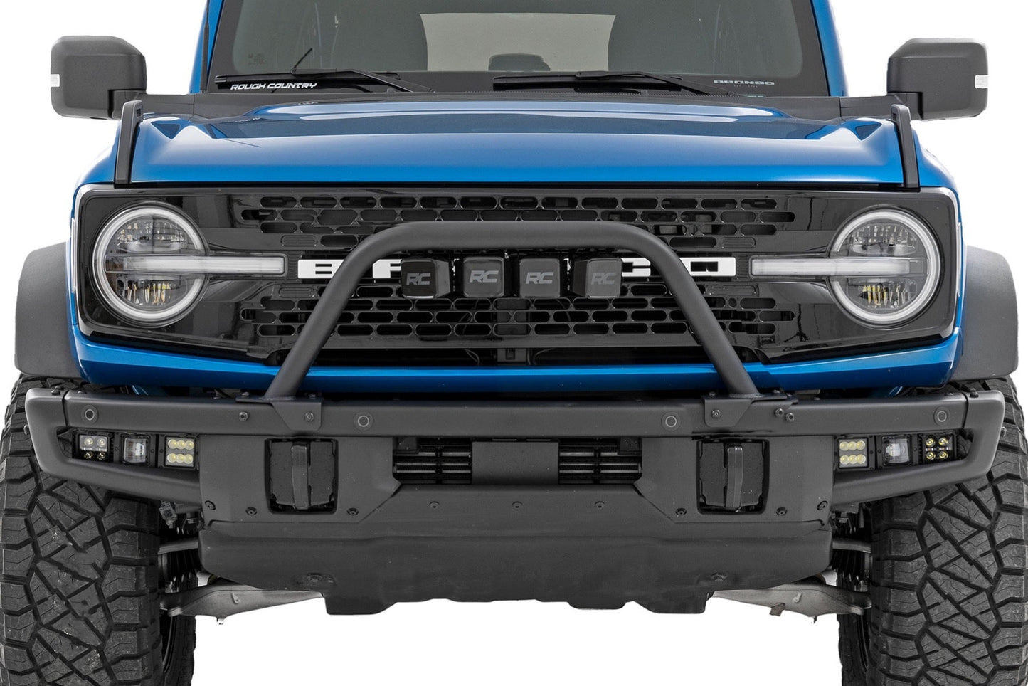 Rough Country 51115 Safari Bar | 3" OSRAM (Quad) | Wide | OE Modular Steel | Ford Bronco (21-25)