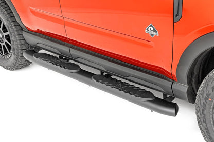 Rough Country 21006 Oval Nerf Steps | Black | Ford Bronco Sport 4WD (2021-2025)