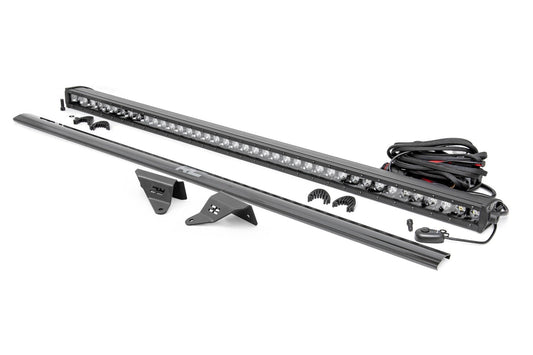 Rough Country 71041 LED Light Kit | Upper Windshield | 40" Black Single Row | Ford Bronco (21-25)