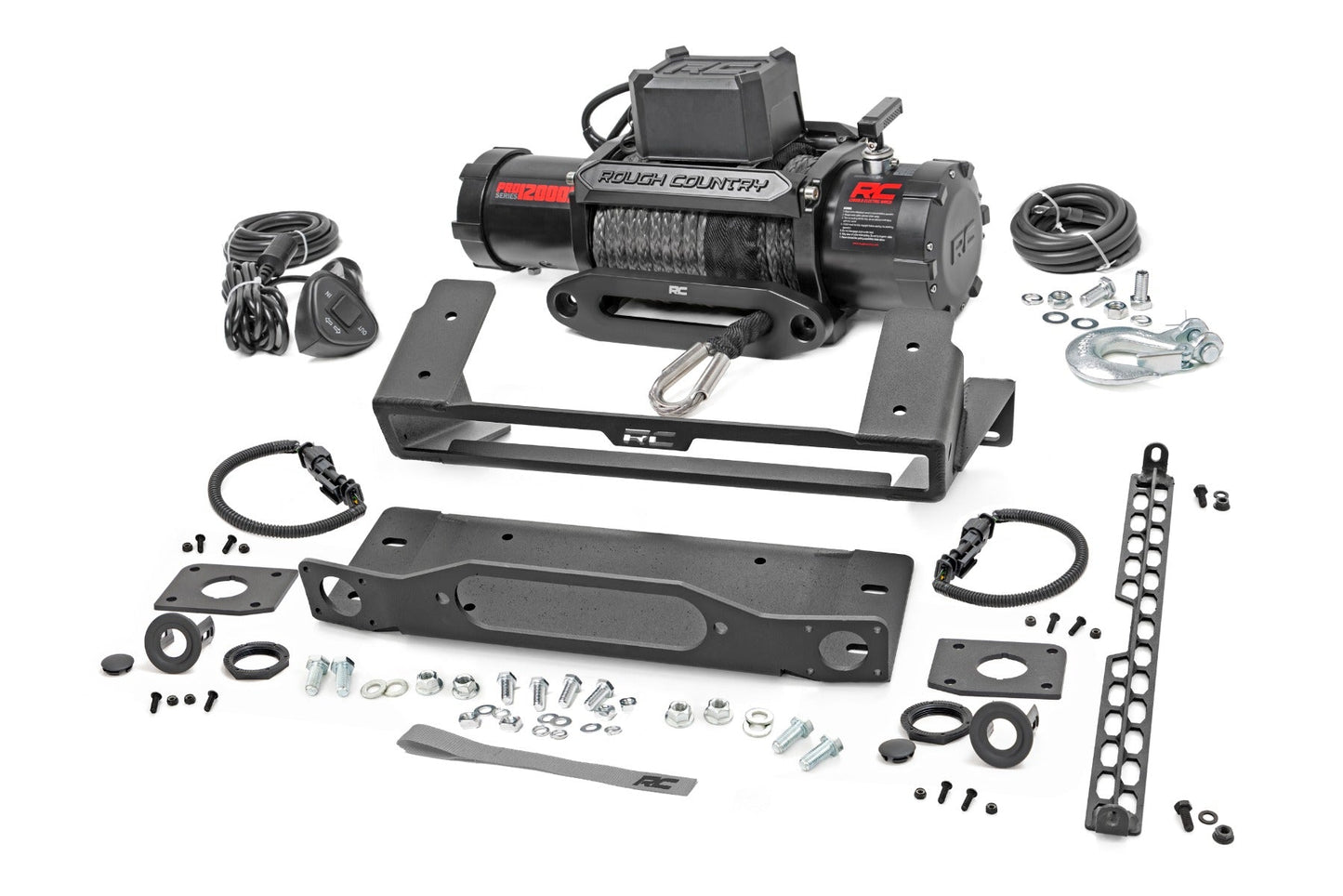Rough Country 51097 High Winch Mount | All Models | 12000S | Ford Bronco 4WD (2021-2025)