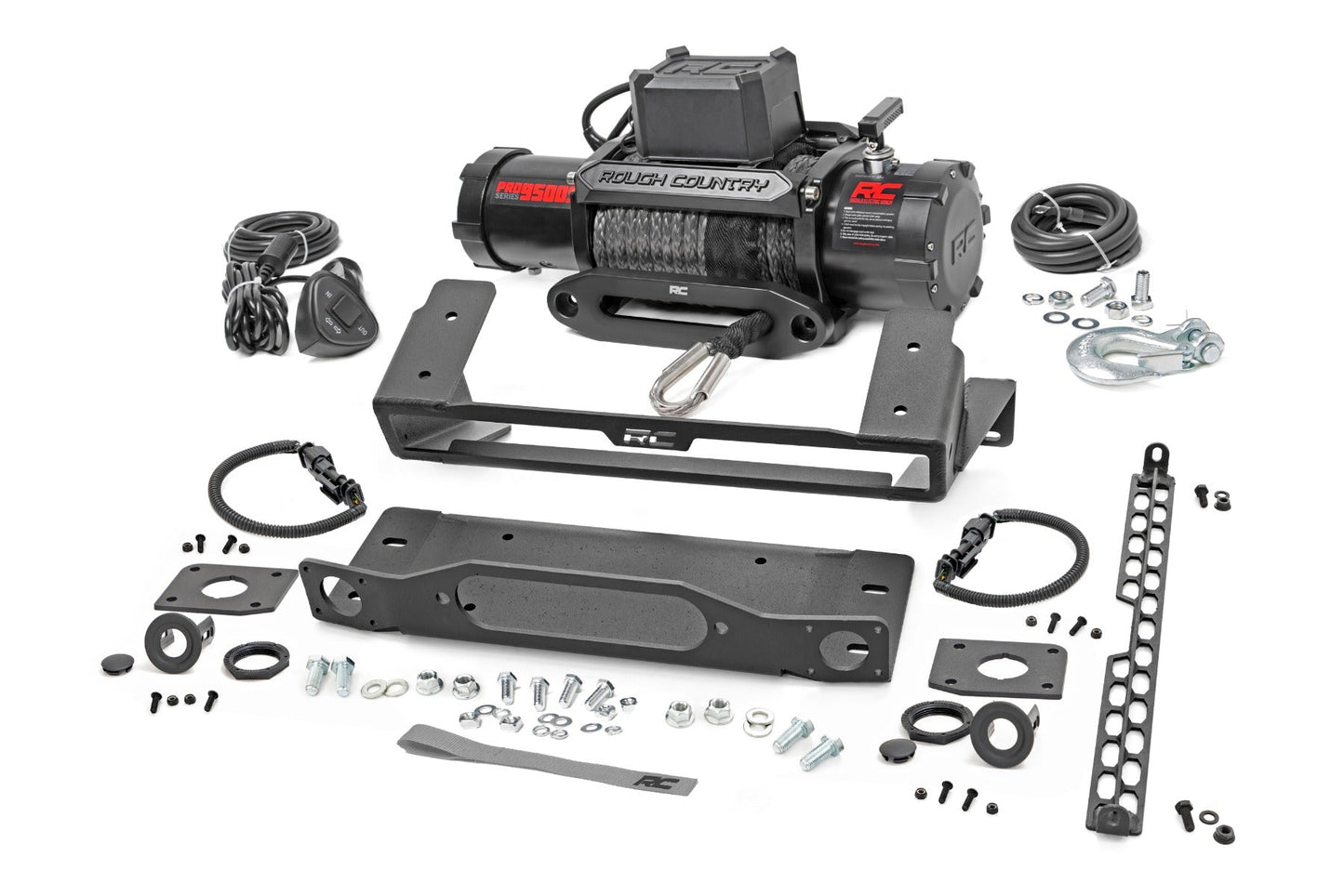 Rough Country 51094 High Winch Mount | All Models | 9500S | Ford Bronco 4WD (2021-2025)