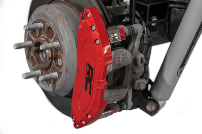 Rough Country 711422 Caliper Covers | Rear | Red | Non-Sport | Jeep Wrangler JL (18-25)/Wrangler Unlimited (18-25)
