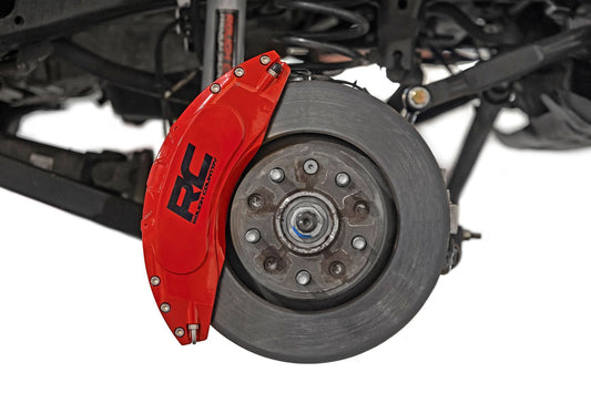 Rough Country 711402 Caliper Covers | Rear | Red | Jeep Wrangler JK/Wrangler Unlimited  (2007-2018)