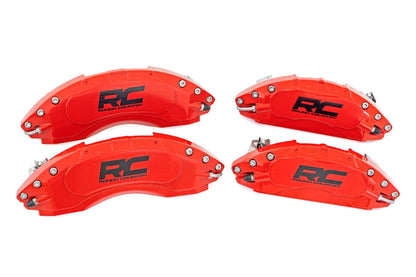 Rough Country 71147A Caliper Covers | Front and Rear | Red | Mech Brake | Ford Expedition/F-150/Raptor